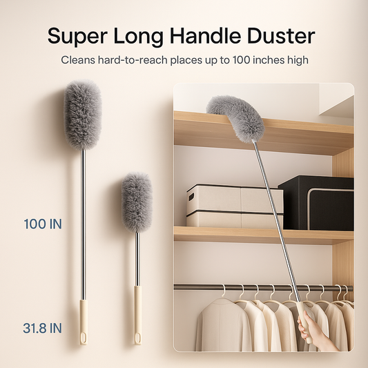 Bendable Mop Duster with Extendable Rod