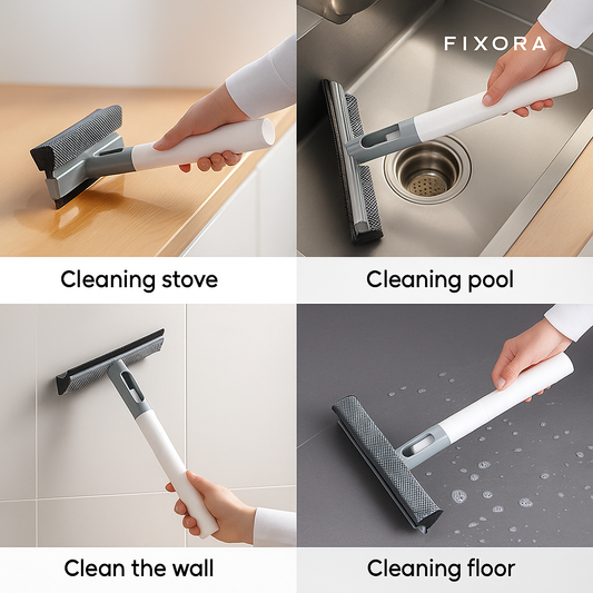 3-in-1 Spray, Scrape & Wipe Cleaning Tool