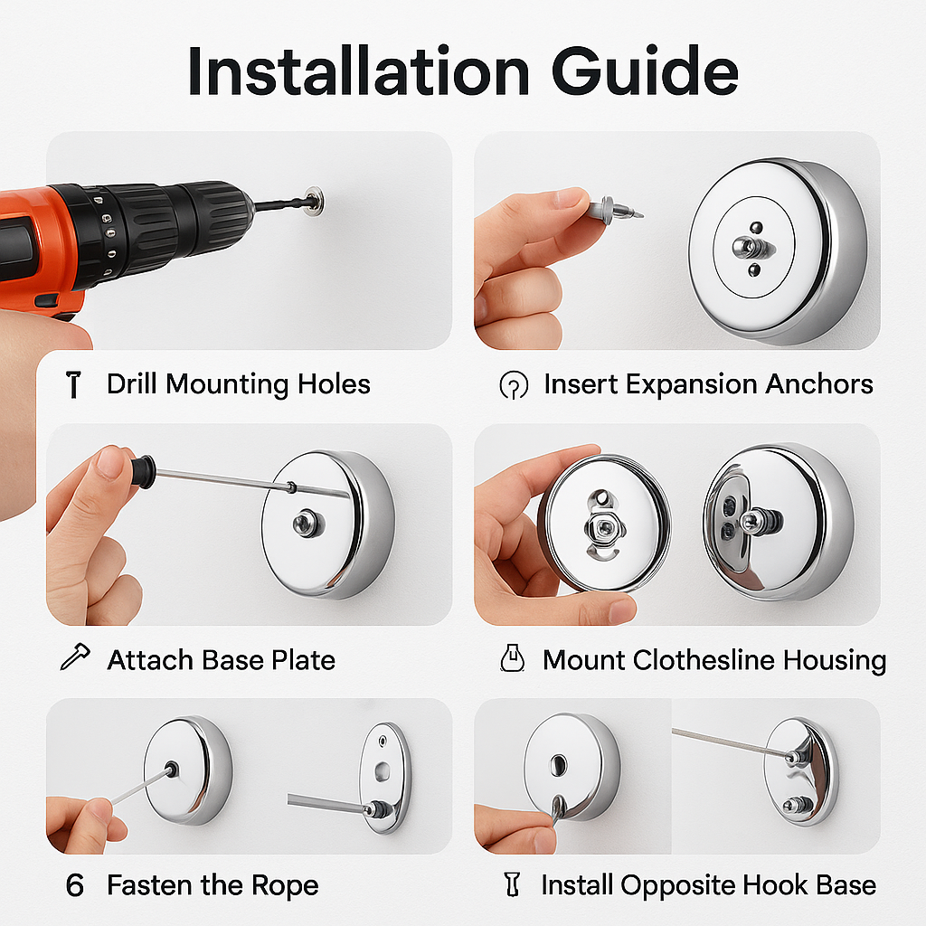 Stainless Steel Retractable Clothesline